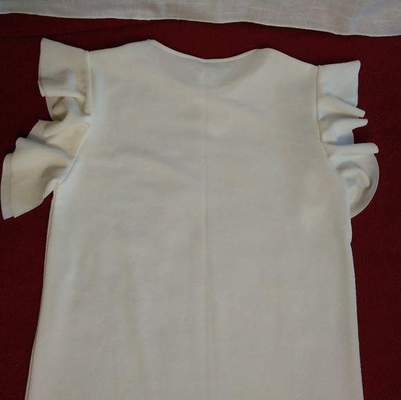 Zara white floral flare short sleeve dress size small - Picture 14 of 16